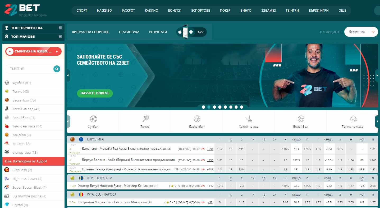 22bet България